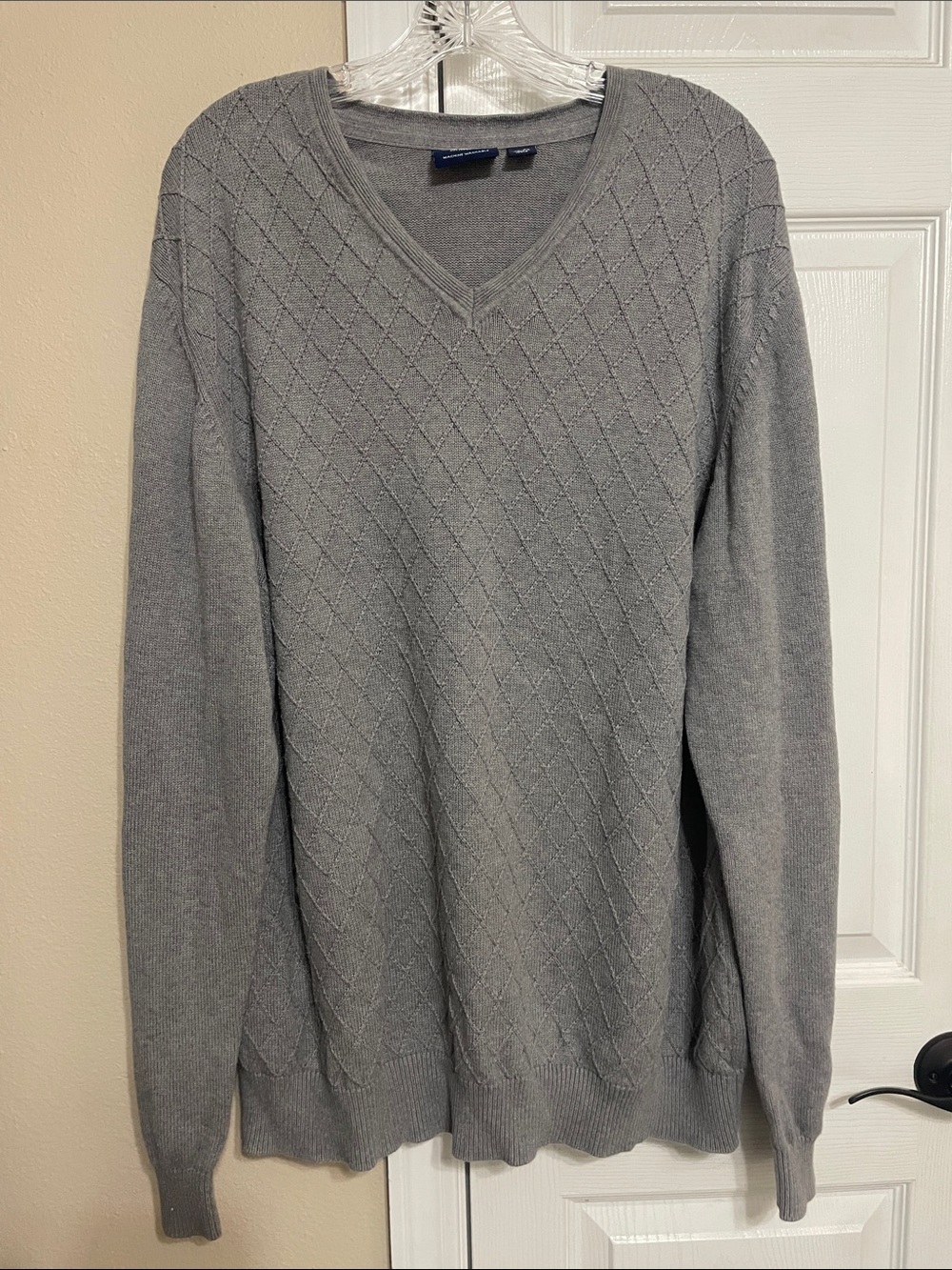 Cutter & Buck Size XL Gray Kiva Dunes V Neck Pullover Sweater